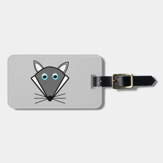 Niedlicher Halloween Wolf Custom Gepäckanhänger (Vorderseite horizontal)