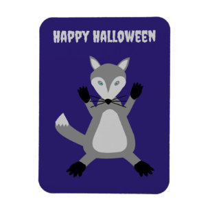 Niedlicher Halloween Wolf Custom Magnet