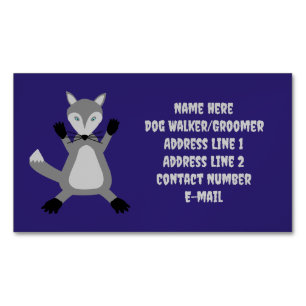 Niedlicher Halloween Wolf Custom Magnetische Visitenkarte