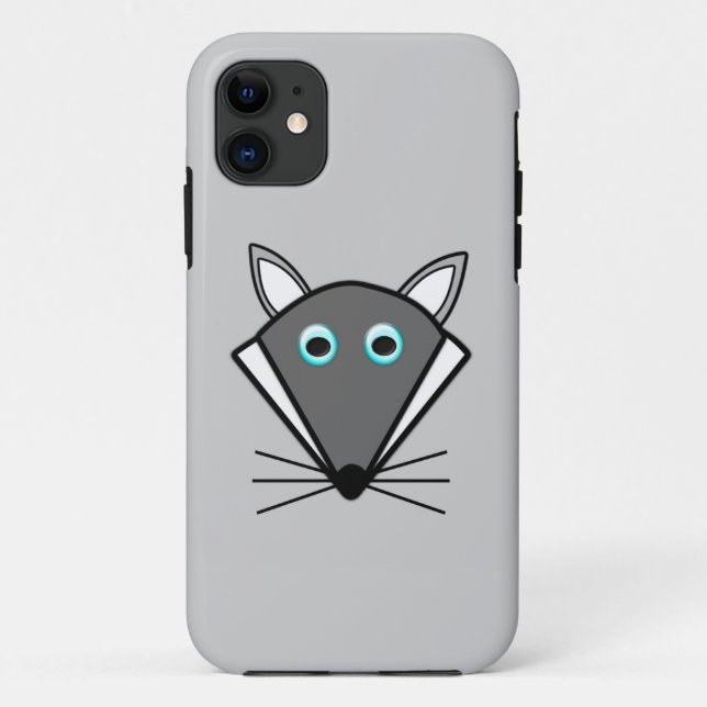 Niedlicher Halloween Wolf iPhone Case (Rückseite)