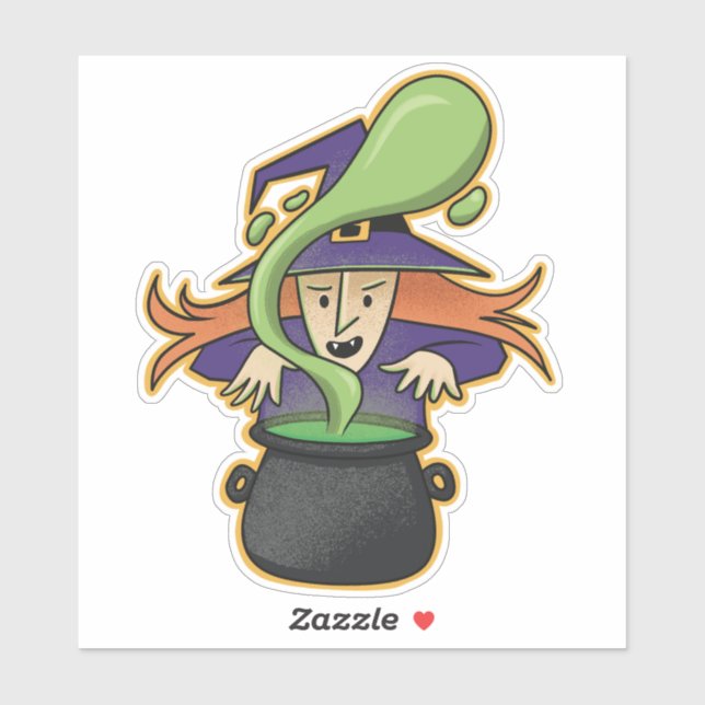 Niedlicher Halloween-Zauber Aufkleber (Blatt)