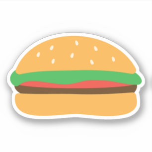 Niedlicher Hamburger Aufkleber