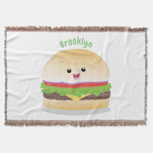 Niedlicher Hamburger-Cartoon Decke