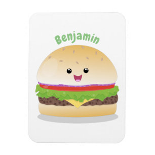 Niedlicher Hamburger-Cartoon Magnet