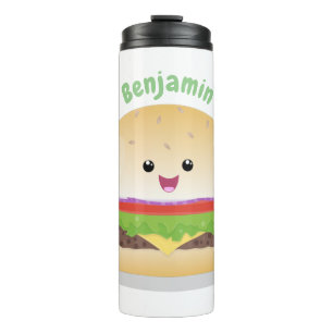 Niedlicher Hamburger-Cartoon Thermosbecher