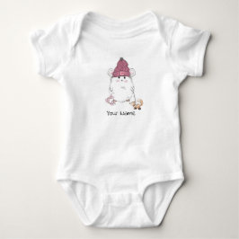 Niedlicher Hamster Individuelle Name Baby Bodysuit Baby Strampler