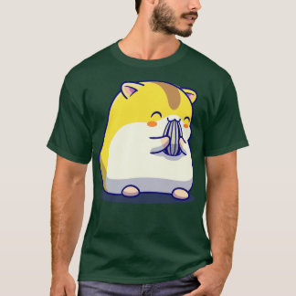 Niedlicher Hamster isst Sonnenblumen Cartoon1 T-Shirt