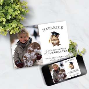 Niedlicher Hamster Kindergarten Abschluss Ankündig Ankündigung
