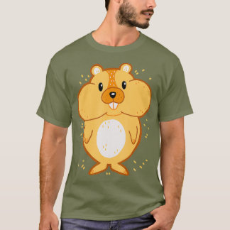 Niedlicher Hamster mit Hoarders Cheeks T-Shirt