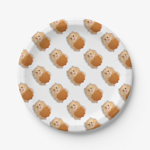 Niedlicher Hamster mit Keksillustrierung Pappteller