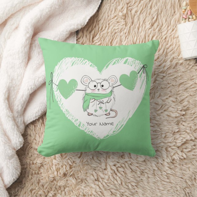 Niedlicher Hamstername Herz Kissen (Decke)