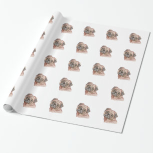 Niedlicher handgemalter schwarzer geschenkpapier