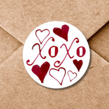 Niedlicher handgeschriebener XOXO Romantischer Val