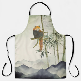 Niedlicher, handgestrichener Panda Schürze