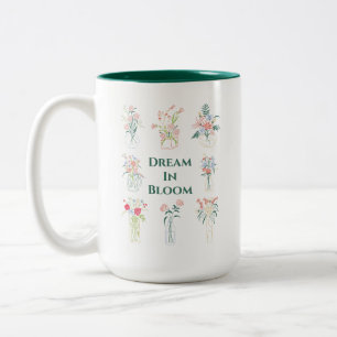Niedlicher handgezeichnet Blume Pot mit Text-Tasse Zweifarbige Tasse