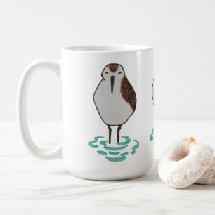 Niedlicher handgezeichnet Ozeanbird-Coast Sandpipe Kaffeetasse