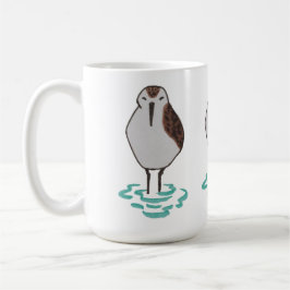 Niedlicher handgezeichnet Ozeanbird-Coast Sandpipe Kaffeetasse