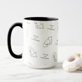 Niedlicher, handGezeichnet Possum, Schwarz-Weiß-Ka Tasse