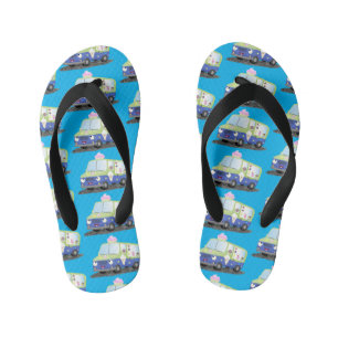Niedlicher Happy Eis LKW Cartoon Kinderbadesandalen