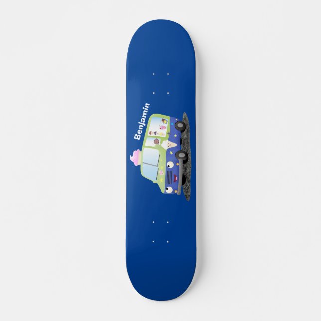 Niedlicher Happy Eis LKW Cartoon Skateboard (Vorne)