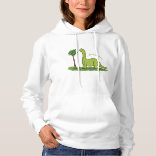 Niedlicher Happy Green Brontosaurus Dinosaurier Ca Hoodie