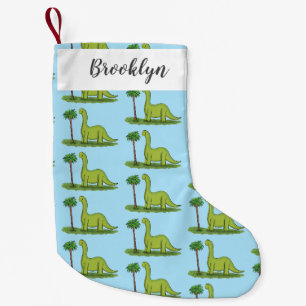 Niedlicher Happy Green Brontosaurus Dinosaurier Ca Kleiner Weihnachtsstrumpf