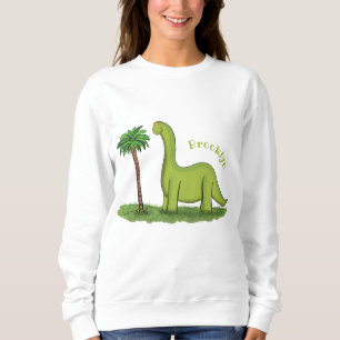 Niedlicher Happy Green Brontosaurus Dinosaurier Ca Sweatshirt