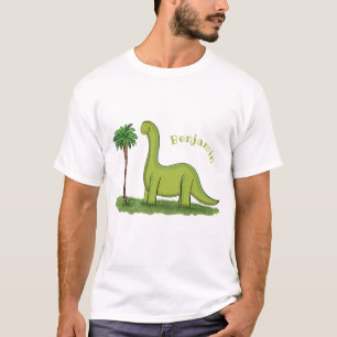Niedlicher Happy Green Brontosaurus Dinosaurier Ca T-Shirt