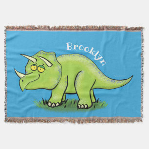 Niedlicher Happy Green Triceratops Dinosaurier Car Decke