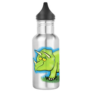 Niedlicher Happy Green Triceratops Dinosaurier Car Edelstahlflasche