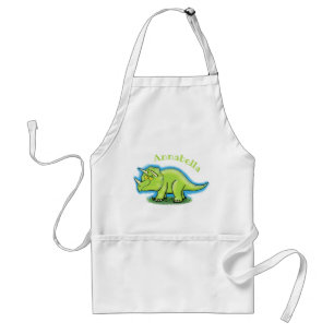 Niedlicher Happy Green Triceratops Dinosaurier Car Schürze