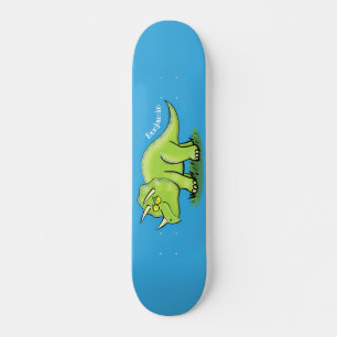 Niedlicher Happy Green Triceratops Dinosaurier Car Skateboard