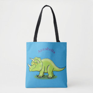 Niedlicher Happy Green Triceratops Dinosaurier Car Tasche