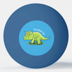 Niedlicher Happy Green Triceratops Dinosaurier Car Tischtennisball