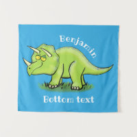 Niedlicher Happy Green Triceratops Dinosaurier Car