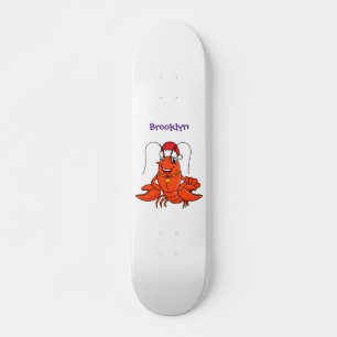 Niedlicher Happy Hummer mit Weihnachtshut Cartoon Skateboard