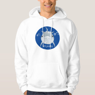 Niedlicher Happy-Kawaii-Delphin-Cartoon Hoodie