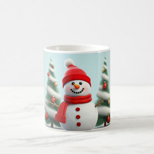 Niedlicher Happy Kids Children Winter Snowman Kaffeetasse