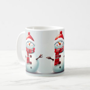 Niedlicher Happy Kids Children Winter Snowman Kaffeetasse