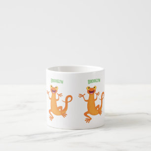 Niedlicher Happy-Orange-Tänzer Espressotasse