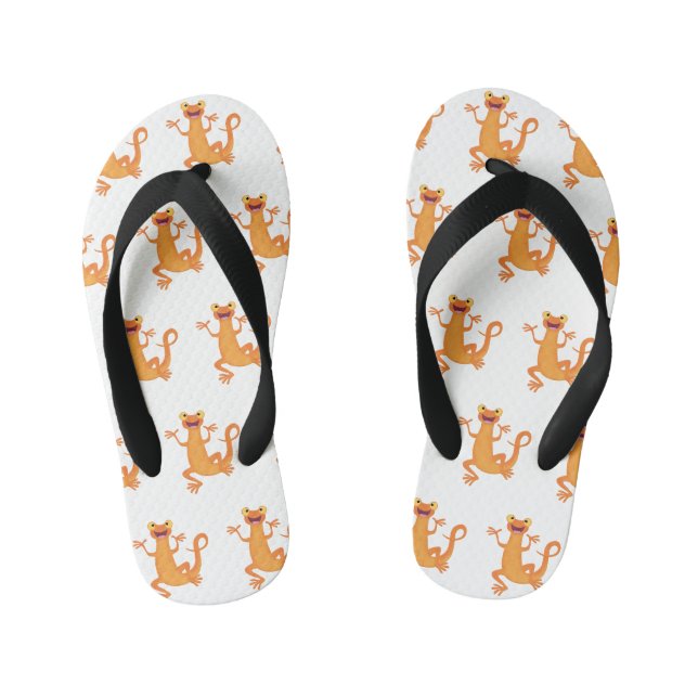 Niedlicher Happy-Orange-Tänzer Kinderbadesandalen (Fußbett)