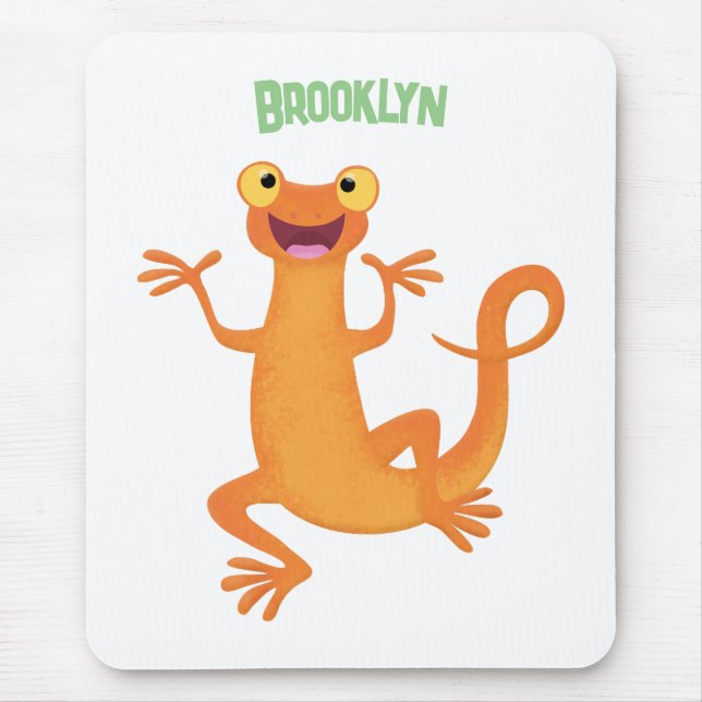 Niedlicher Happy-Orange-Tänzer Mousepad (Vorne)