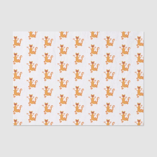 Niedlicher Happy-Orange-Tänzer Seidenpapier (Vorderseite)