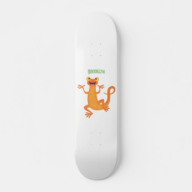 Niedlicher Happy-Orange-Tänzer Skateboard (Vorne)