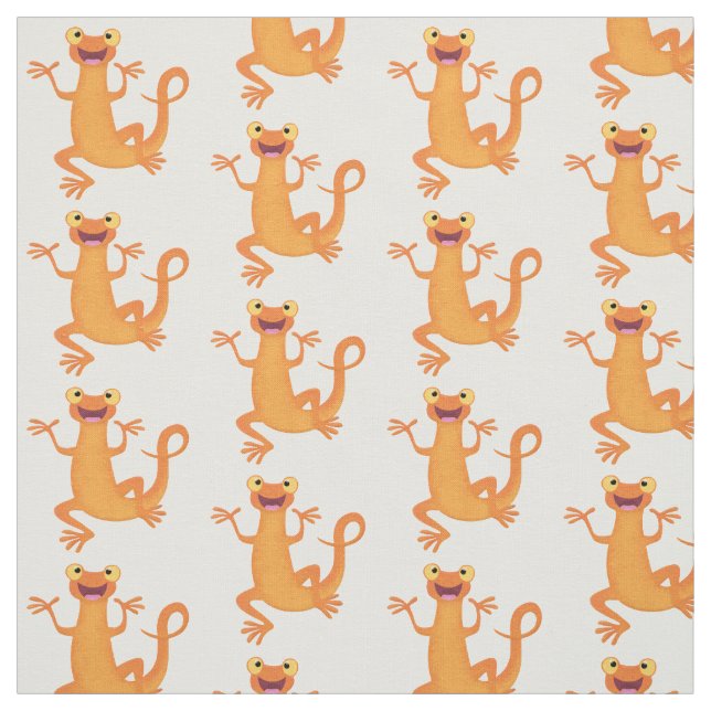 Niedlicher Happy-Orange-Tänzer Stoff (Muster)
