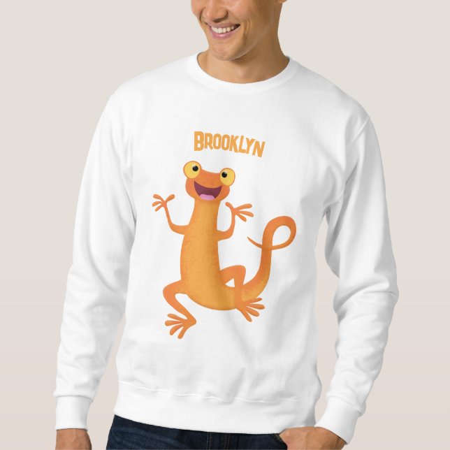 Niedlicher Happy-Orange-Tänzer Sweatshirt (Vorderseite)