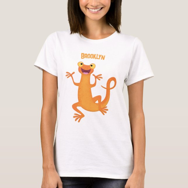Niedlicher Happy-Orange-Tänzer T-Shirt (Vorderseite)