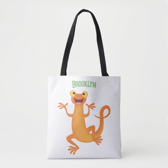 Niedlicher Happy-Orange-Tänzer Tasche (Vorderseite)