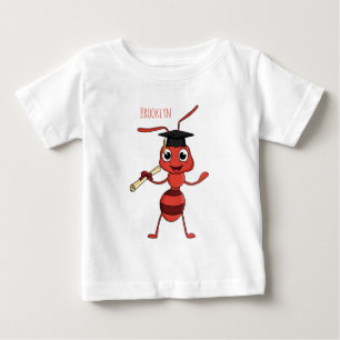 Niedlicher Happy Red Ameise Cartoon Baby T-shirt