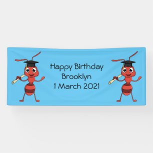 Niedlicher Happy Red Ameise Cartoon Banner